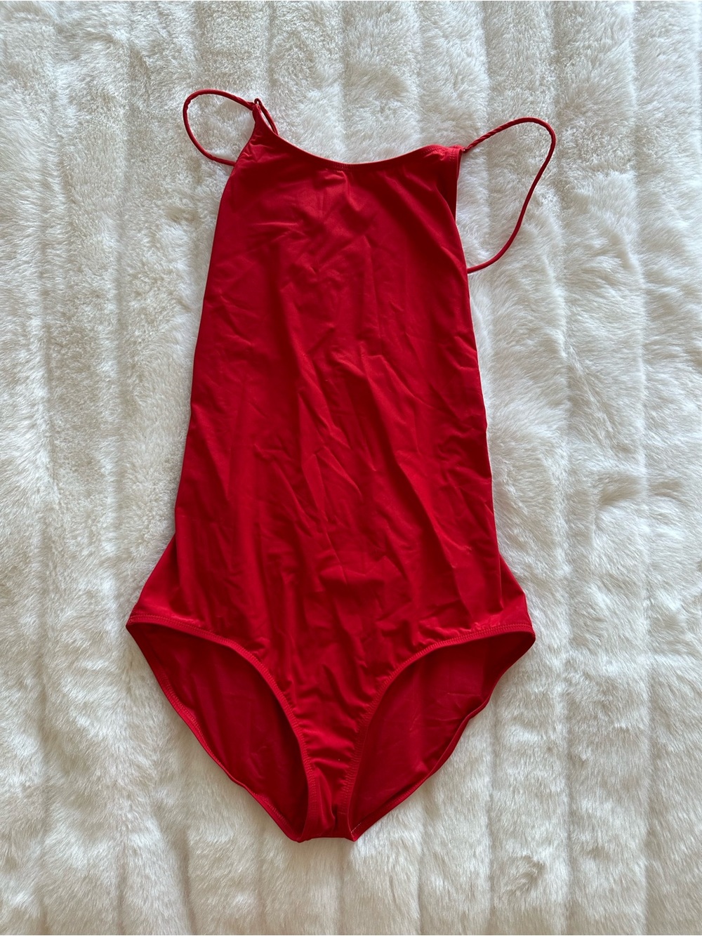 Acne Studios Halla Red One-Piece Swimsuit Sz S
